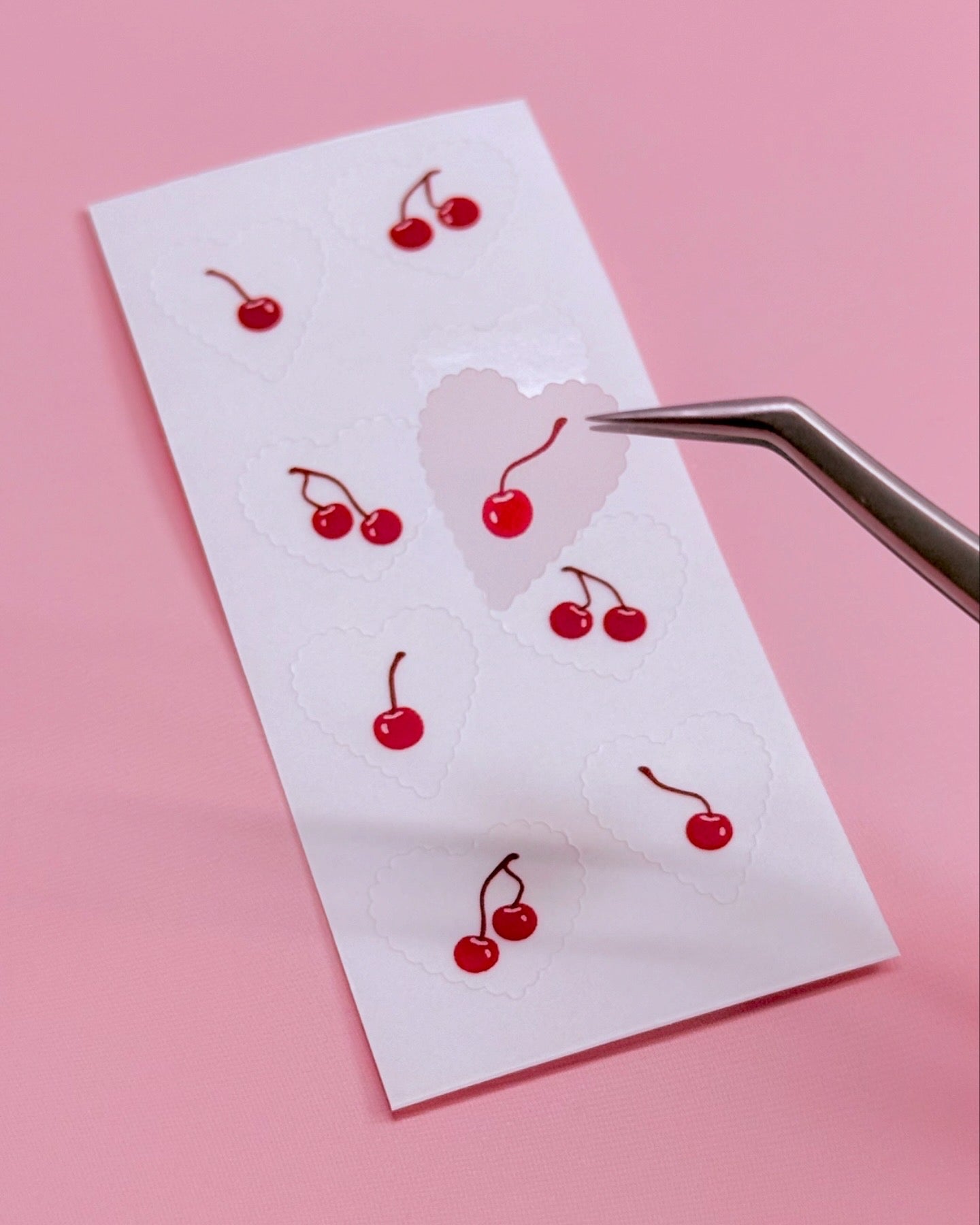 Cherry Stationery Sets | Sticker | Mini postcard | Envolope | coloring paper