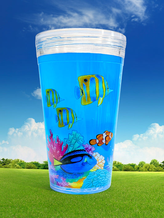 Frutiger aero Fish Tank | Snowglobe Tumbler