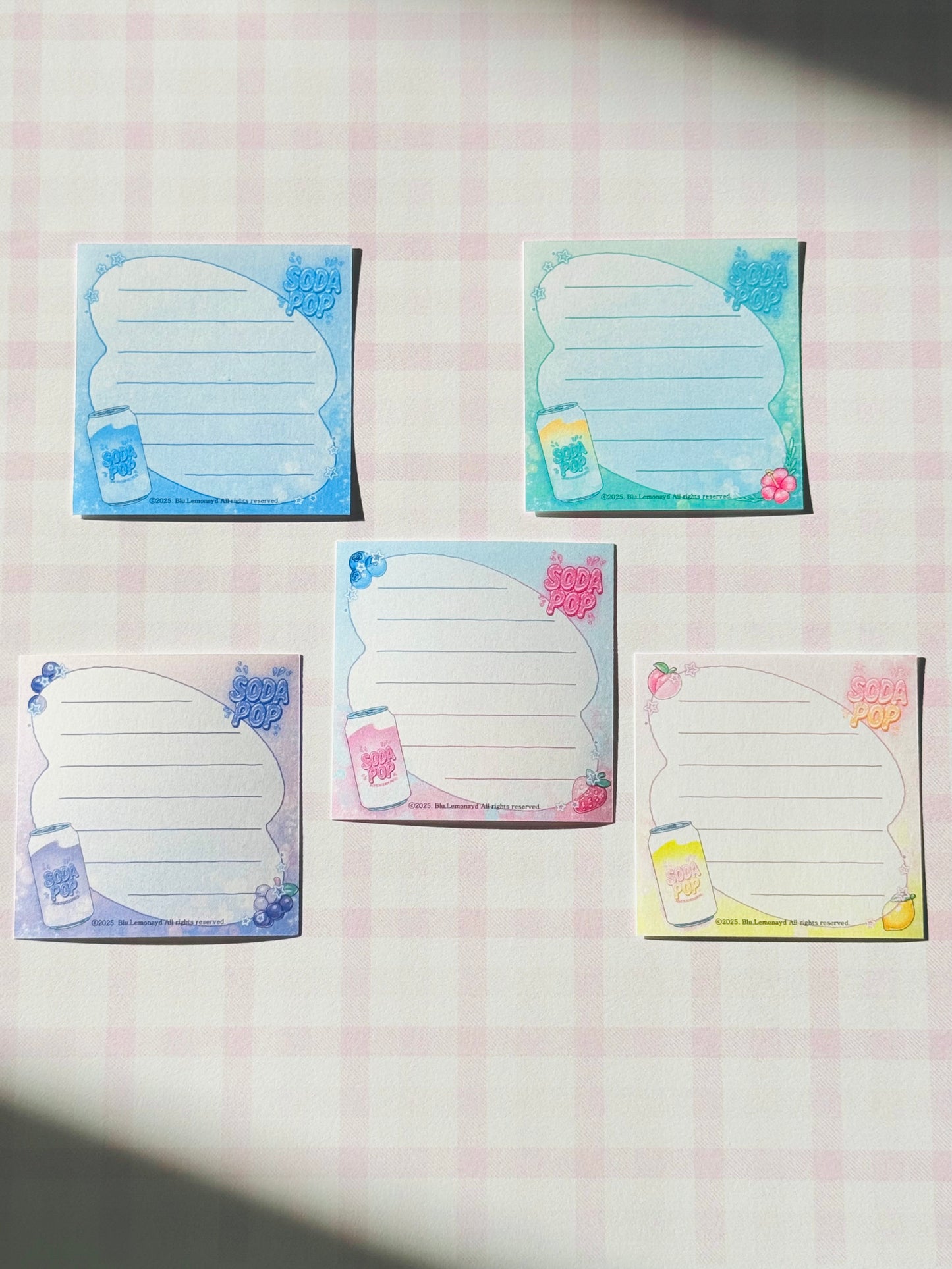 Soda pop Stationery Sets  | Sticker | Mini postcard | Envolope