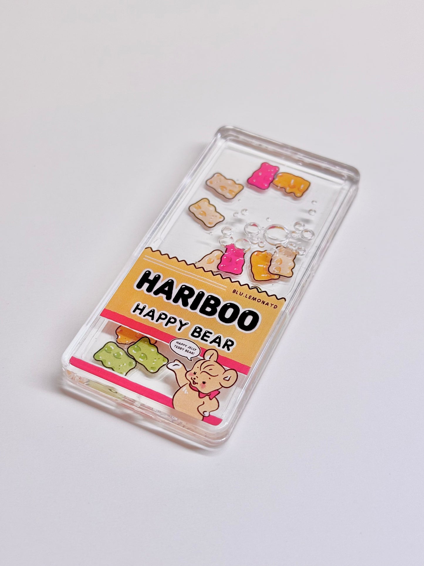 Jelly bear Shaker Charm | Keychain | Badge Reel | Phone Grip