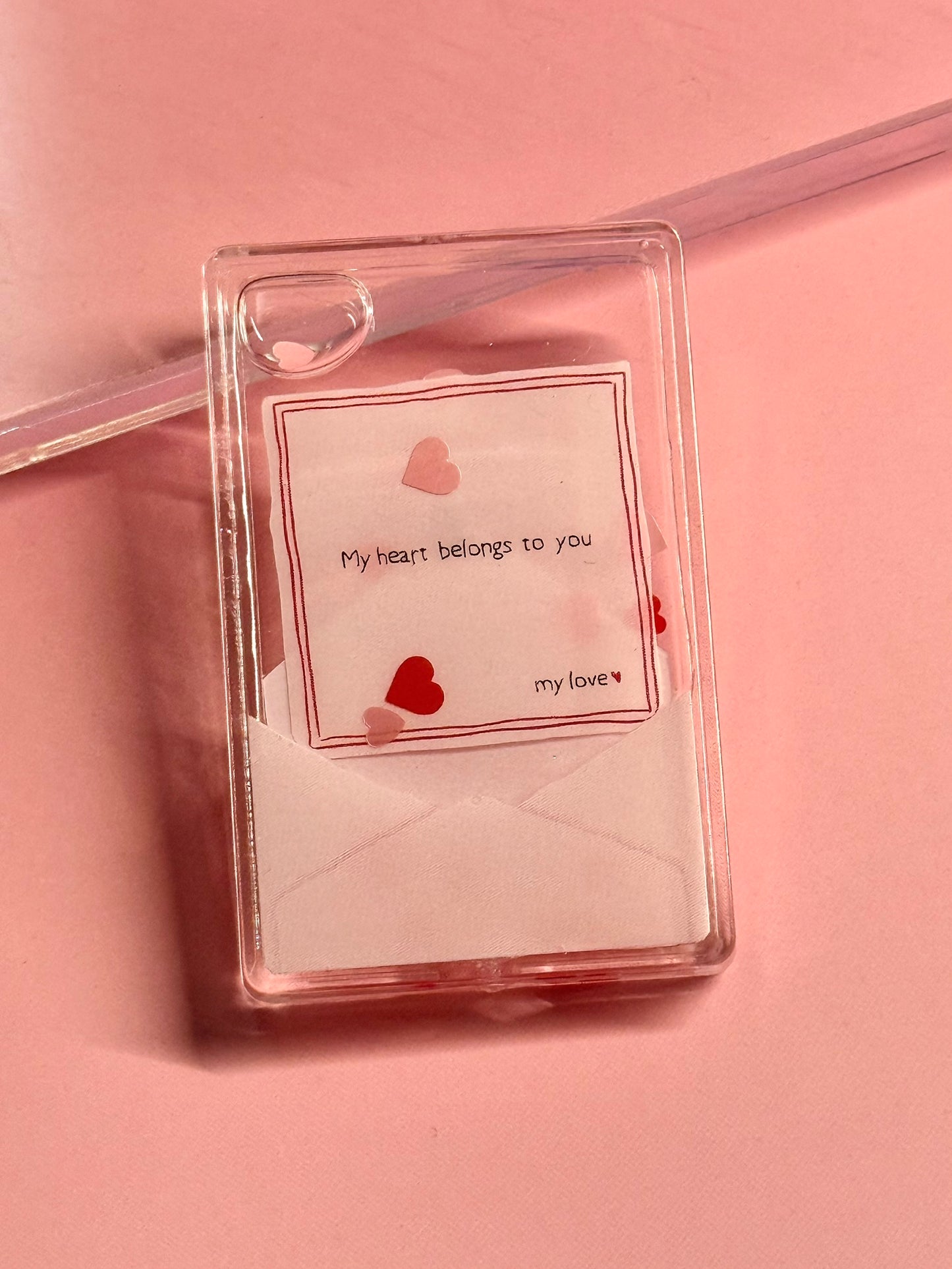 Valentine Letter Shaker Charm | Keychain | Badge Reel | Phone Grip