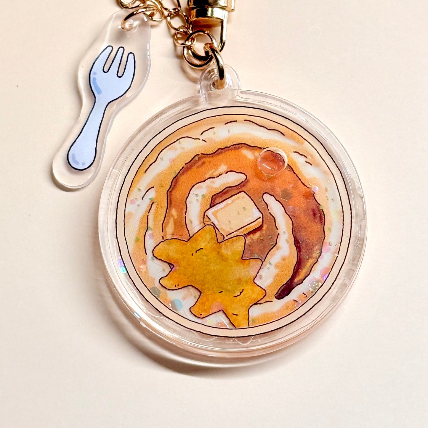 Dino nuggets Shaker Charm | Keychain | Badge Reel | Phone Grip