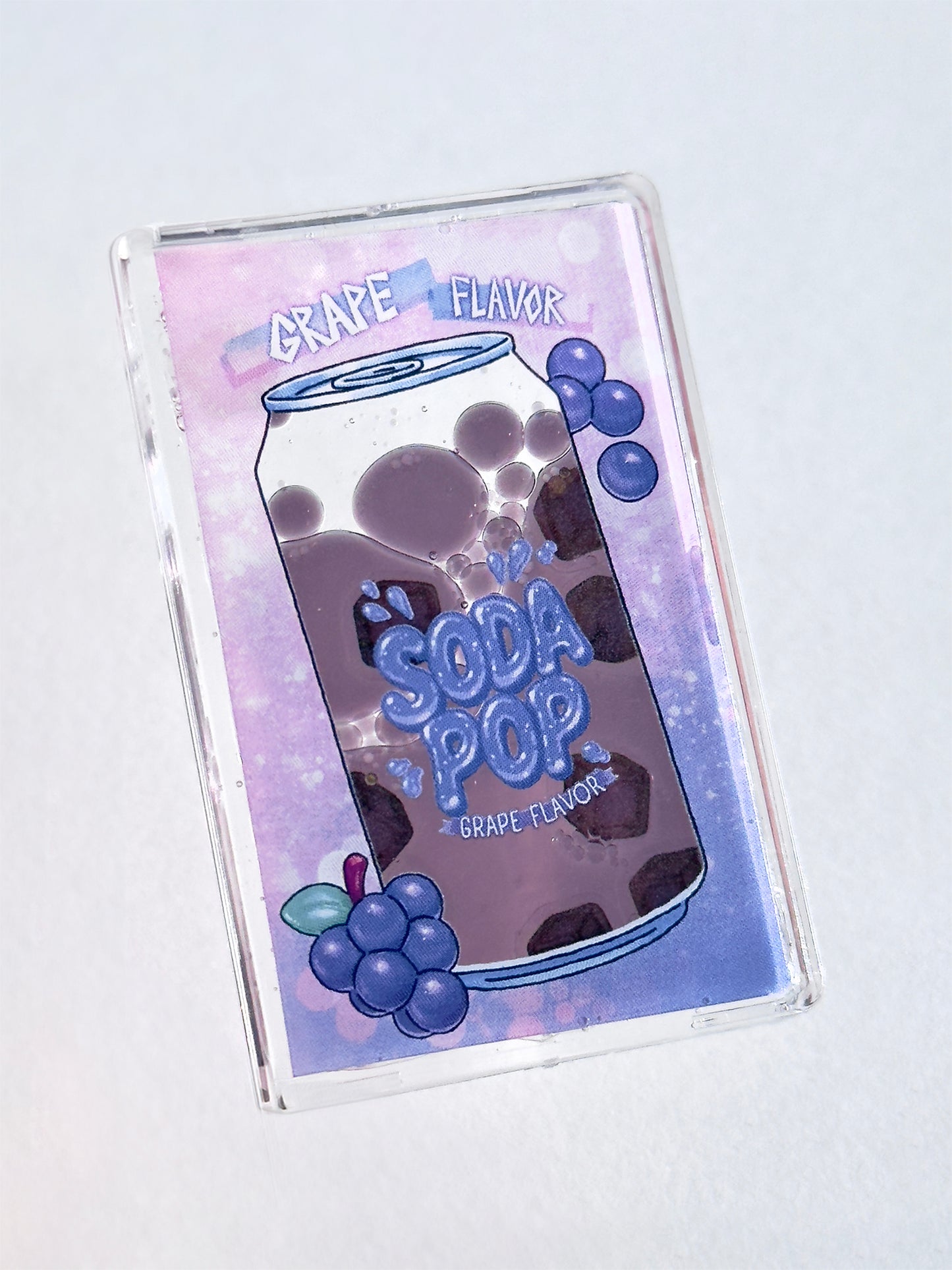 Grape Sodapop can Shaker Charm | Keychain | Badge Reel | Phone Grip