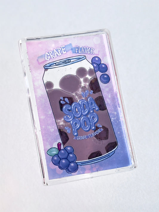 Grape Sodapop can Shaker Charm | Keychain | Badge Reel | Phone Grip