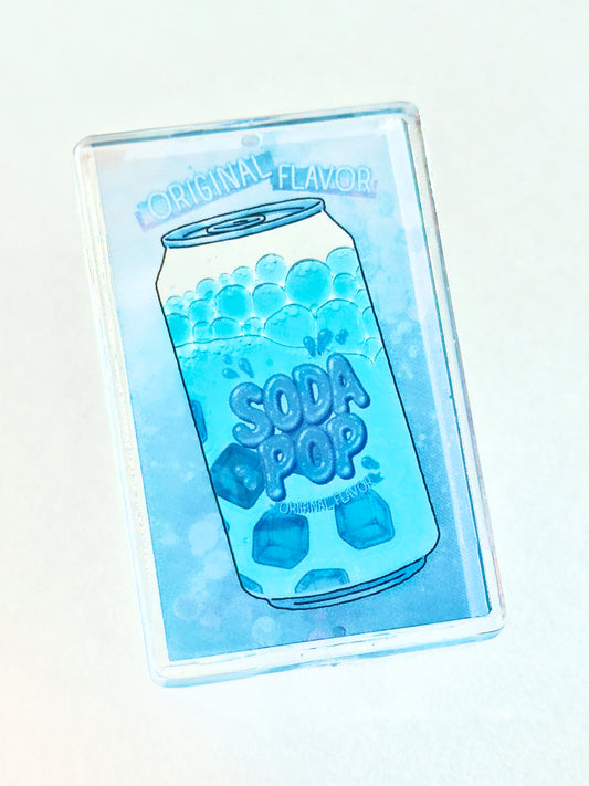 Sodapop can Shaker Charm | Keychain | Badge Reel | Phone Grip
