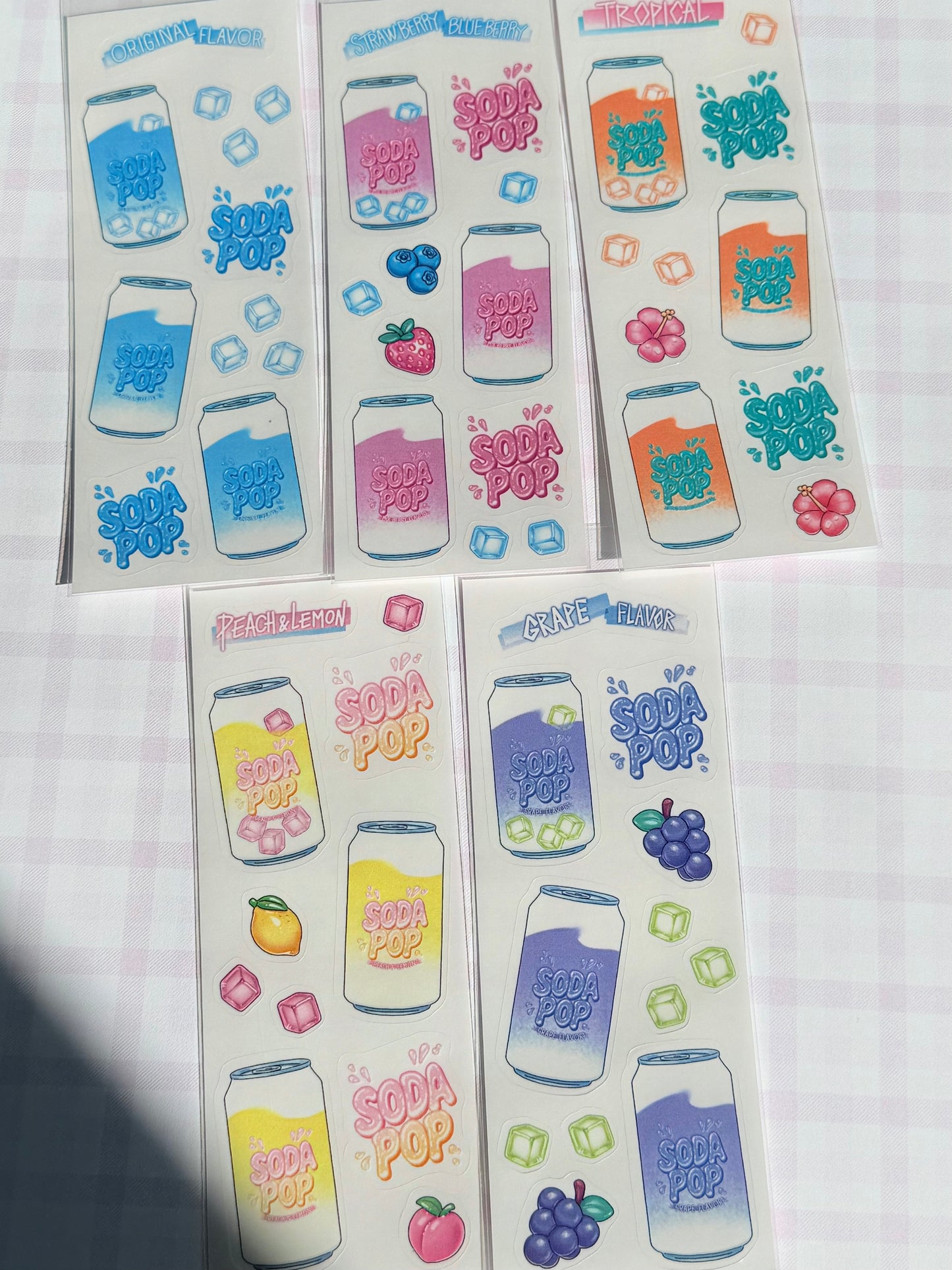 Soda pop Stationery Sets  | Sticker | Mini postcard | Envolope