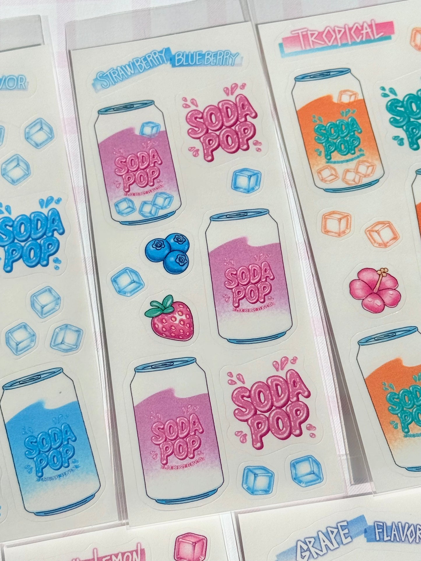 Soda pop Stationery Sets  | Sticker | Mini postcard | Envolope