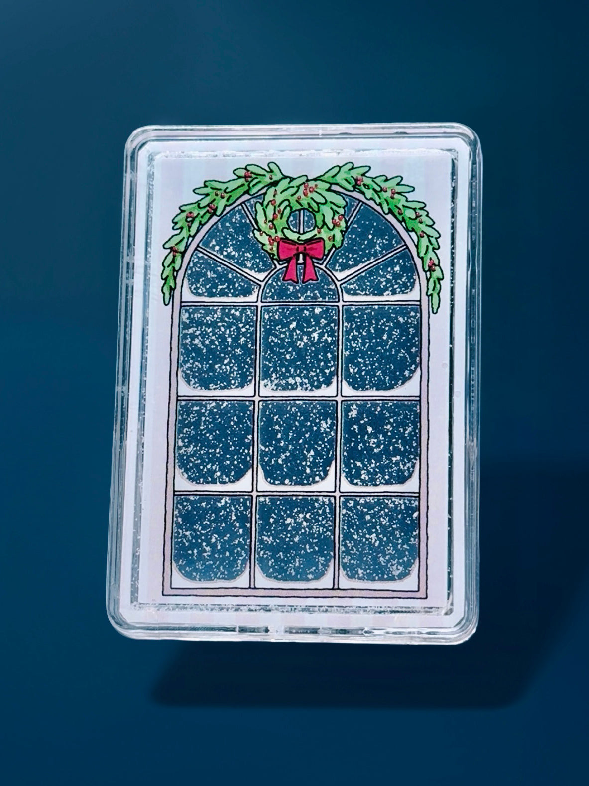 Winter window Shaker Charm | Keychain | Badge Reel | Phone Grip